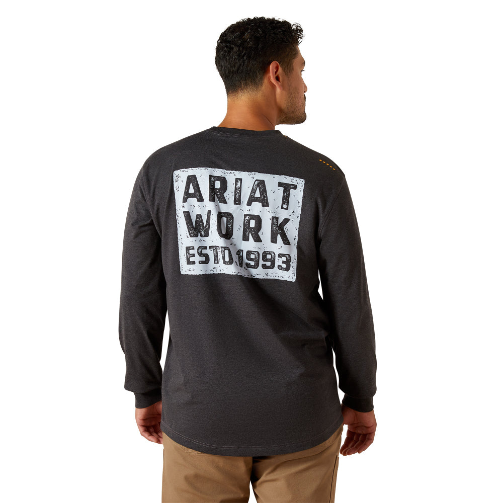 Ariat Men's Rebar Workman Brickyard Charcoal T-Shirt 10062775