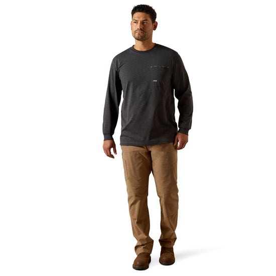 Ariat Men's Rebar Workman Brickyard Charcoal T-Shirt 10062775