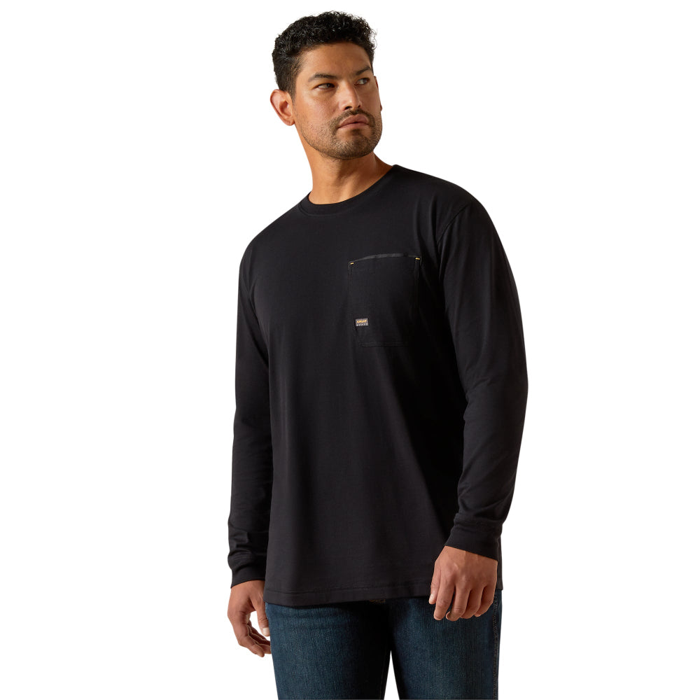 Ariat Men's Rebar Workman Graveyard Logo Graphic Black T-Shirt 10062776