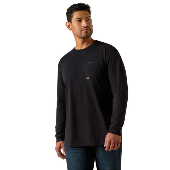 Ariat Men's Rebar Workman Graveyard Logo Graphic Black T-Shirt 10062776