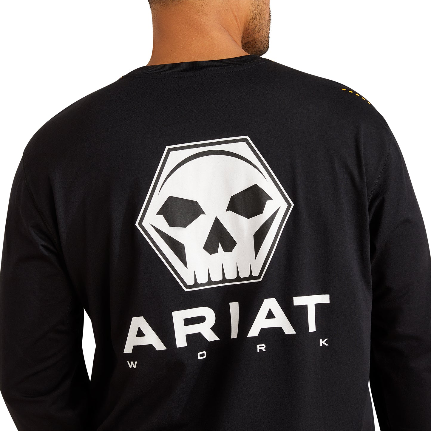 Ariat Men's Rebar Workman Bolt Skull Black Shirt 10062777