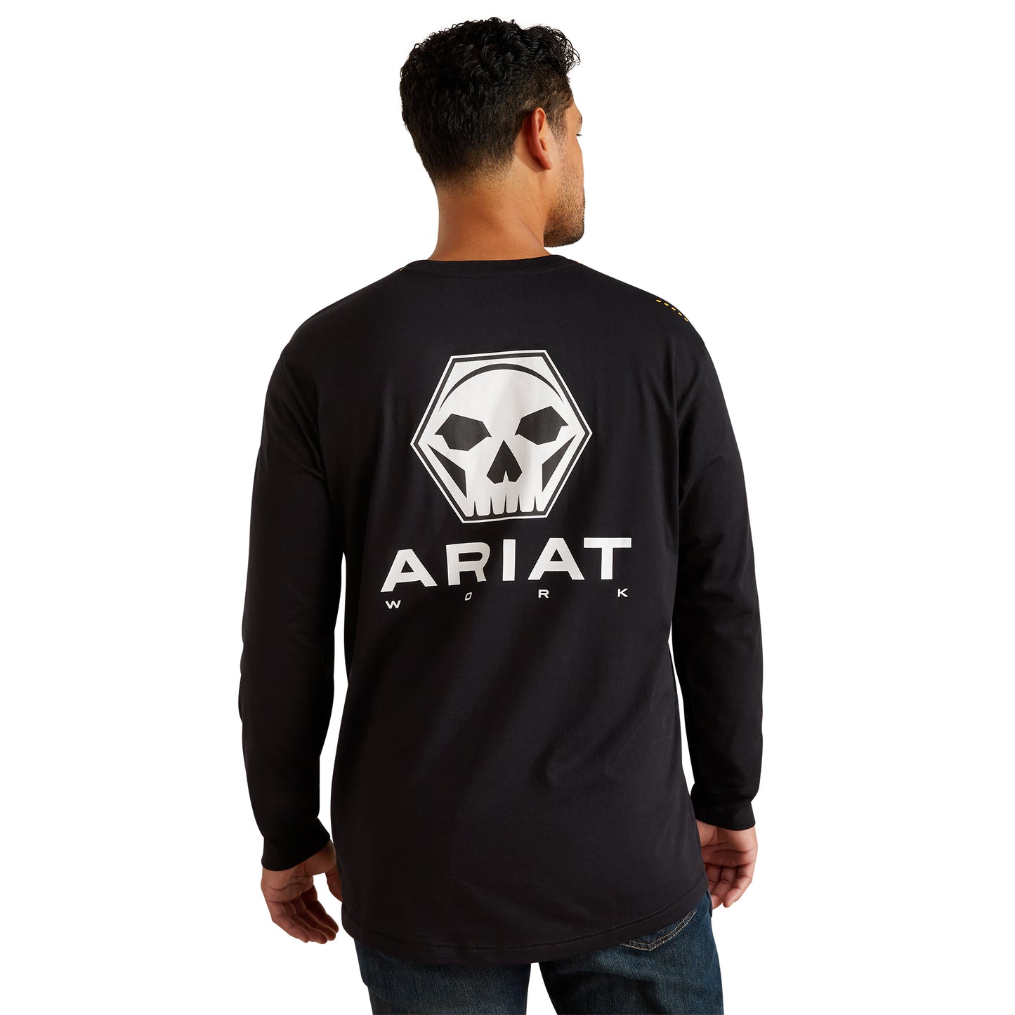 Ariat Men's Rebar Workman Bolt Skull Black Shirt 10062777