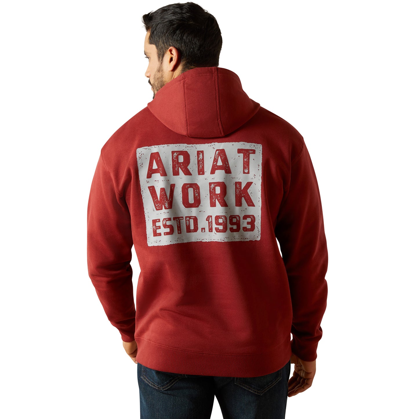 Ariat Men's Rebar Workman Brickyard Russet Brown Hoodie 10063149