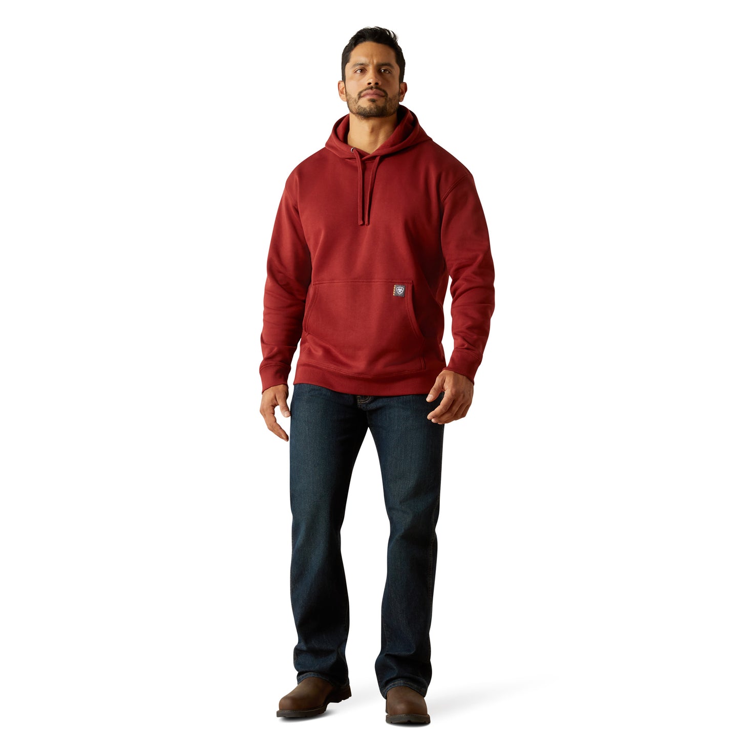 Ariat Men's Rebar Workman Brickyard Russet Brown Hoodie 10063149