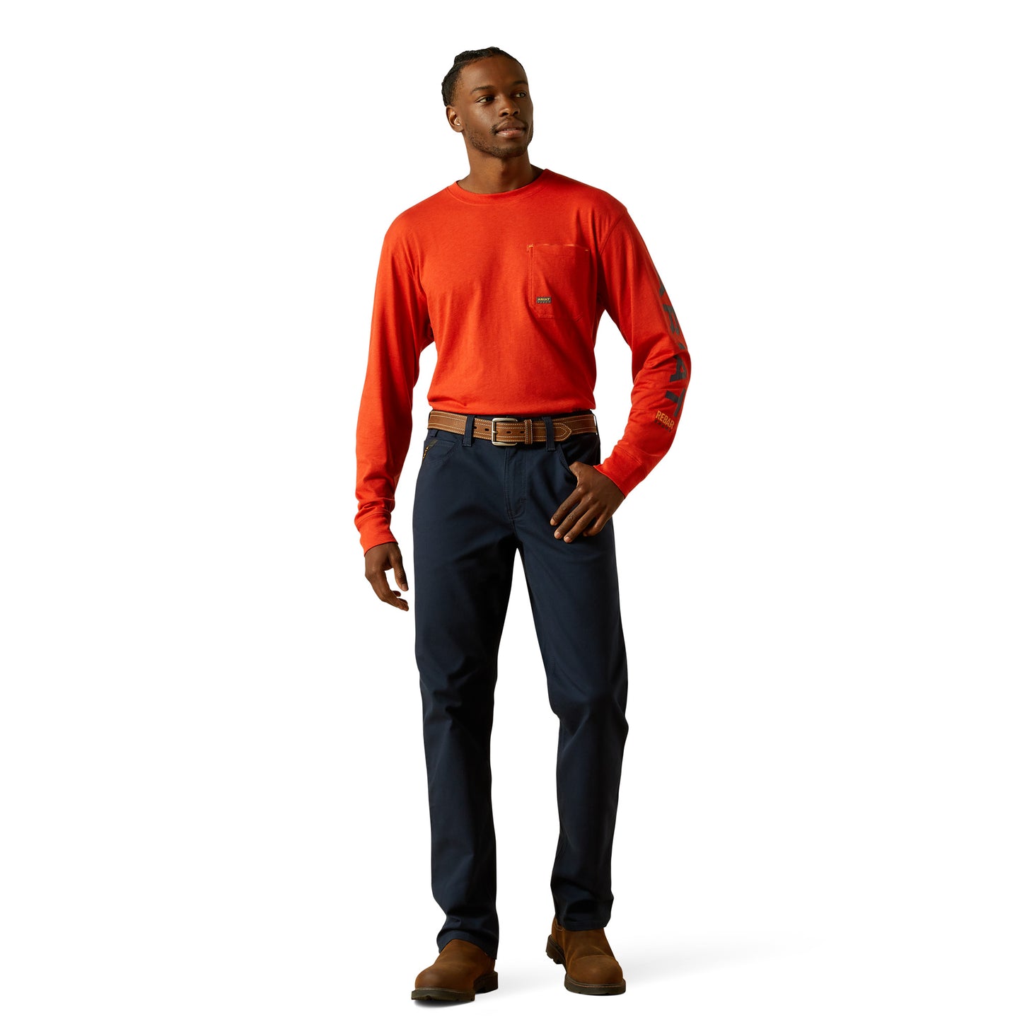 Ariat Men's Rebar M5 Straight Made Tough Dark Navy Work Pants 10063797