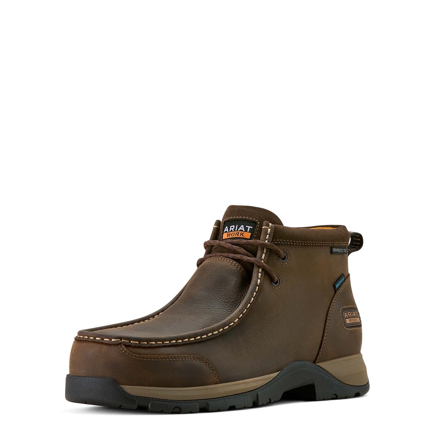 Ariat Men's Edge Waterproof Composite Toe Dark Brown Work Boot 10073359