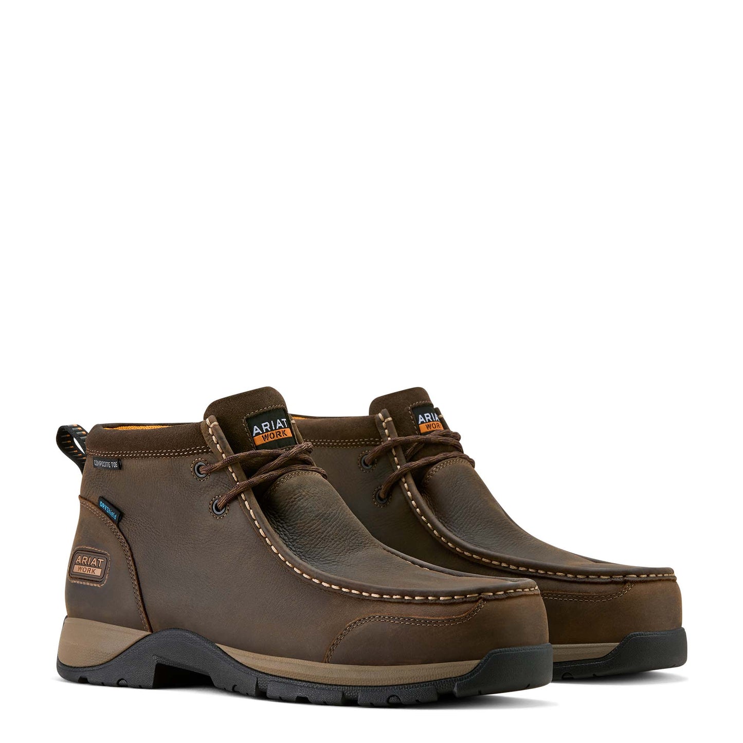 Ariat Men's Edge Waterproof Composite Toe Dark Brown Work Boot 10073359