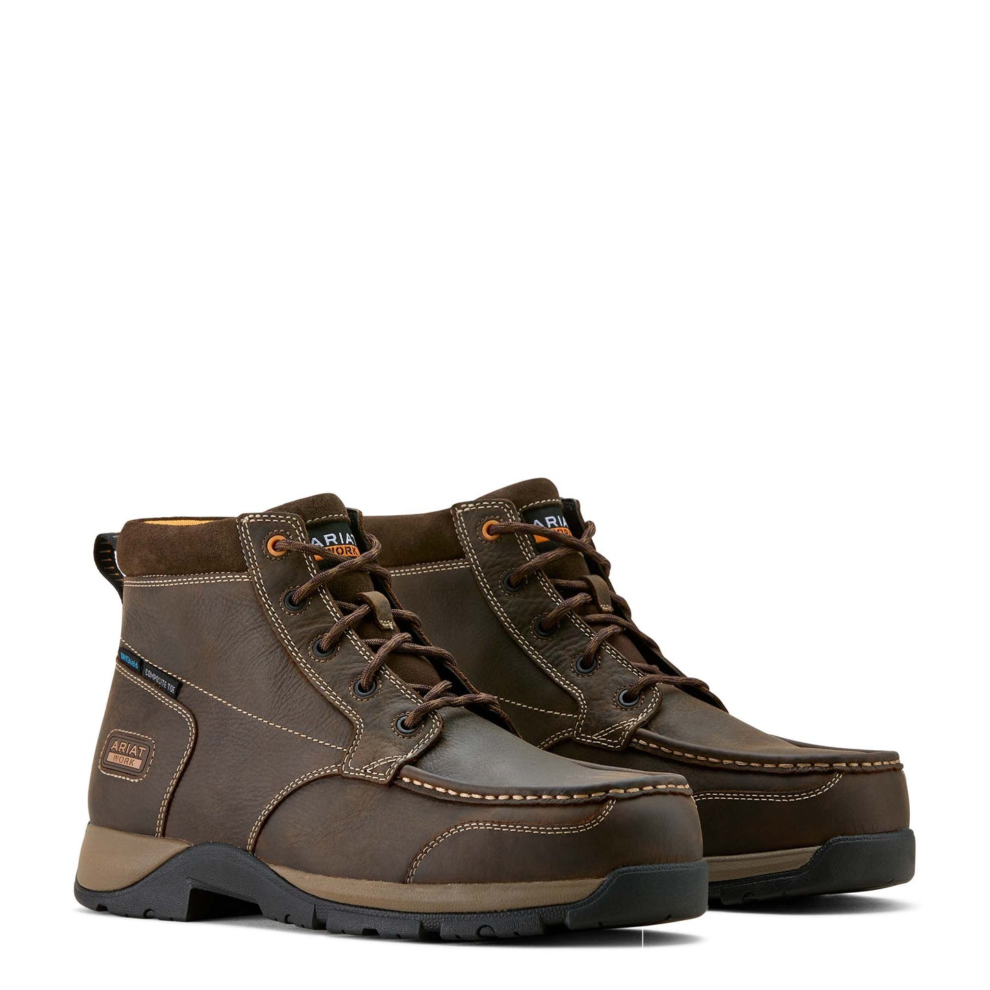 Ariat Men's Edge Chukka Waterproof Dark Brown Work Boot 10073365