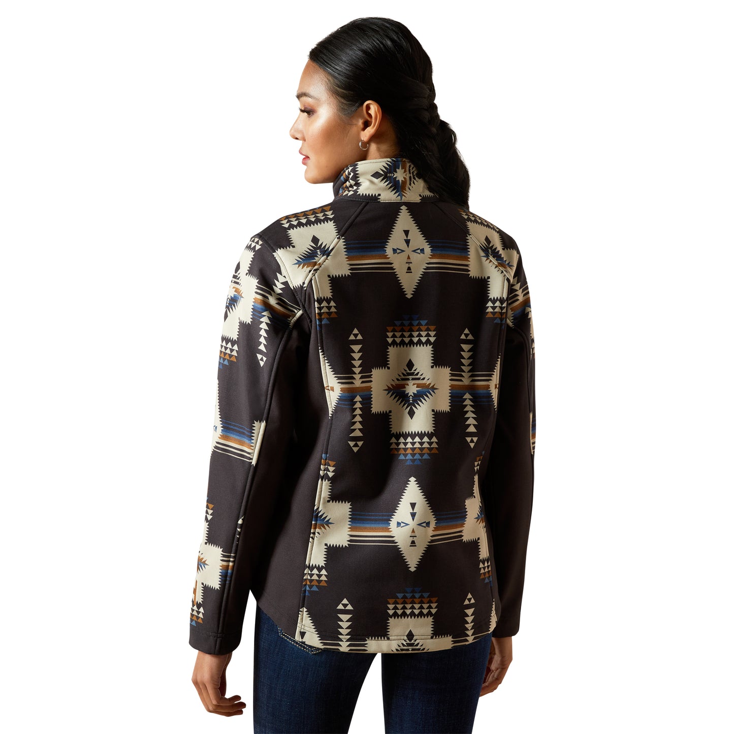 Ariat Ladies Black Thornstone Print Logo Softshell Jacket 10062213