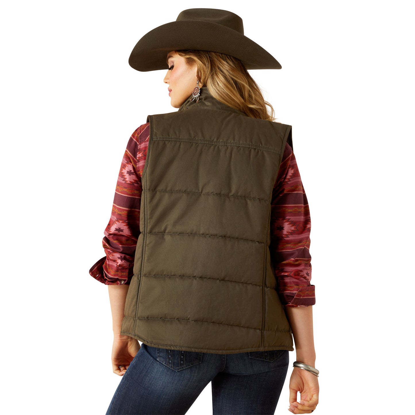 Ariat Ladies Grizzly Quilted Earth Green Insulated Vest 10062267