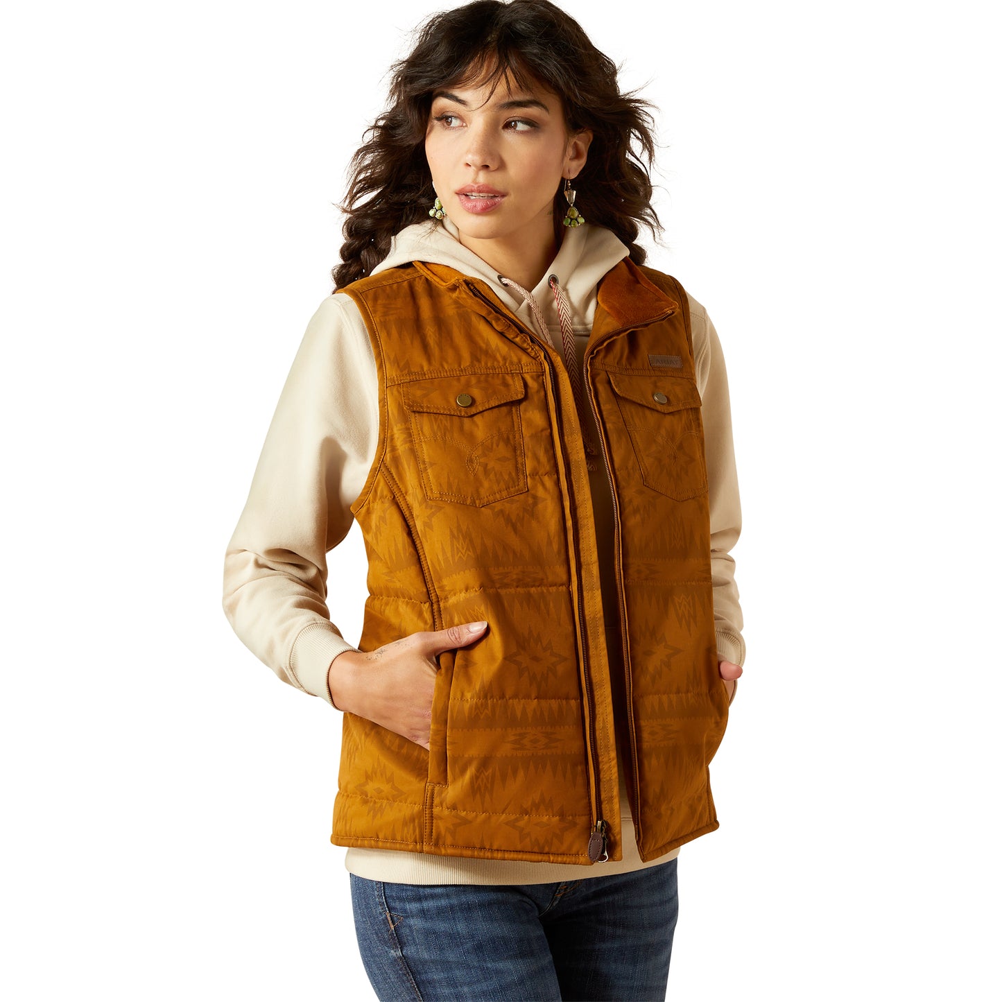 Ariat Ladies Grizzly Brumbly Print Insulated Quilted Vest 10062268