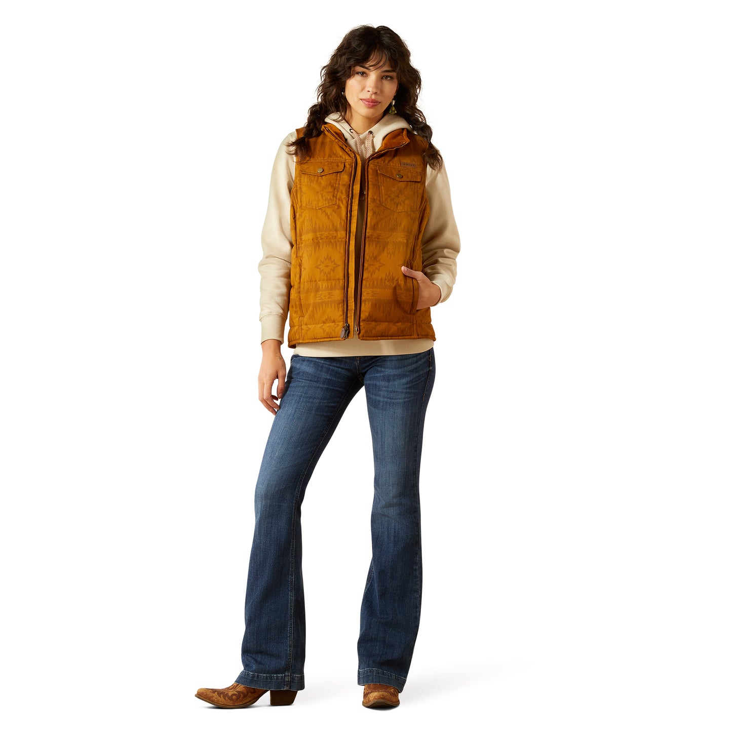 Ariat Ladies Grizzly Brumbly Print Insulated Quilted Vest 10062268