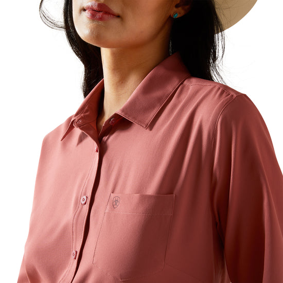 Ariat Ladies Kirby Pro Team Mauvewood Button Down Shirt 10062280