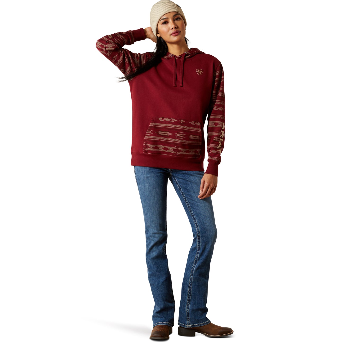 Ariat Ladies Logo 2.0 Montana Print Hoodie 10062291