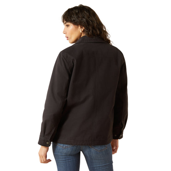 Ariat Ladies Western Canvas Chore Black Snap Jacket 10062304