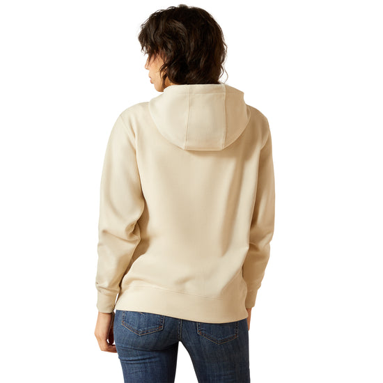 Ariat Ladies Logo Stitch Oyster Grey Hoodie 10062310
