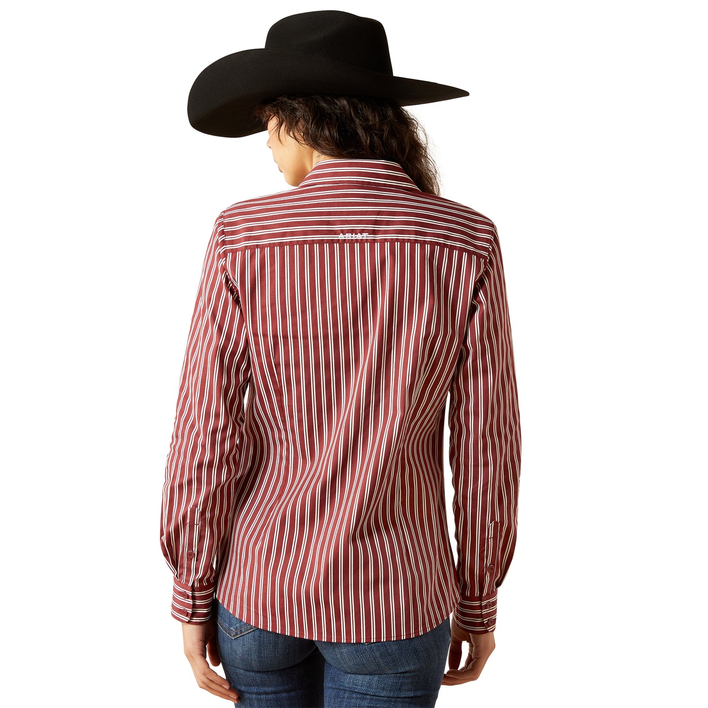 Ariat Ladies Kirby Cabernet Stripe Button Down Shirt 10062540