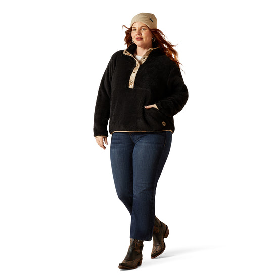 Ariat Ladies Berber Black Snap Front Sweatshirt 10062612