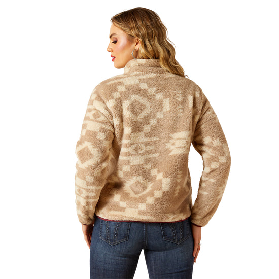 Ariat Ladies Berber Lone Ridge Print Snap Front Sweatshirt 10062615