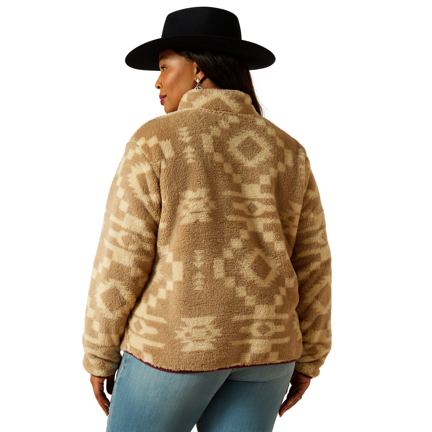 Ariat Ladies Berber Lone Ridge Print Snap Front Sweatshirt 10062615