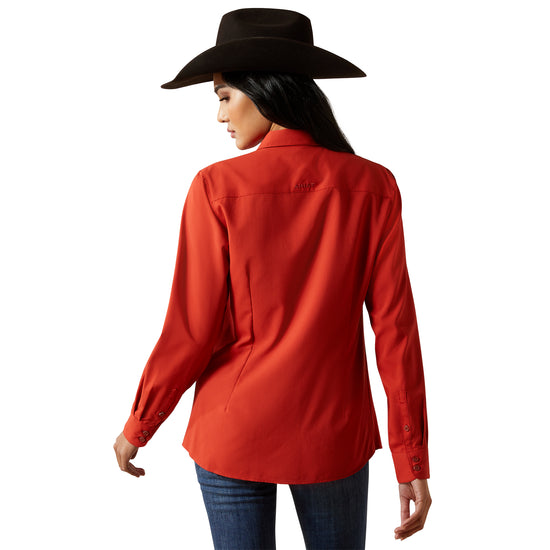 Ariat Ladies Kirby Pro Ketchup Red Button Down Shirt 10062624