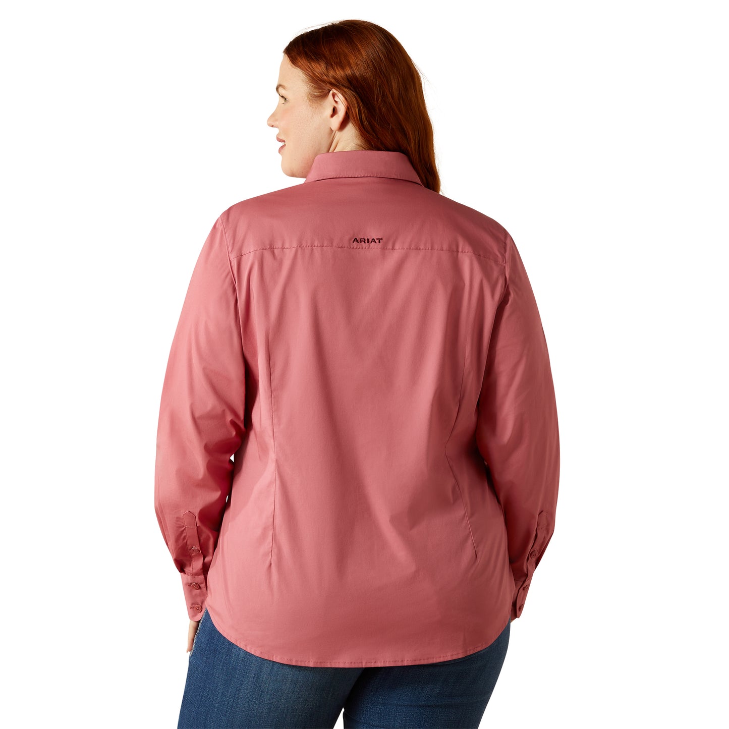 Ariat Ladies Team Kirby Stretch Mauvewood Button Down Shirt 10062656