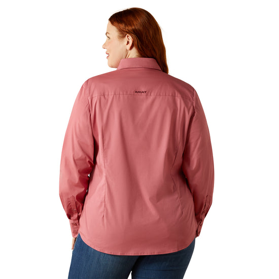 Ariat Ladies Team Kirby Stretch Mauvewood Button Down Shirt 10062656