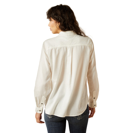 Ariat Ladies Billie Jean Cloud Dancer Dobby Shirt 10062673