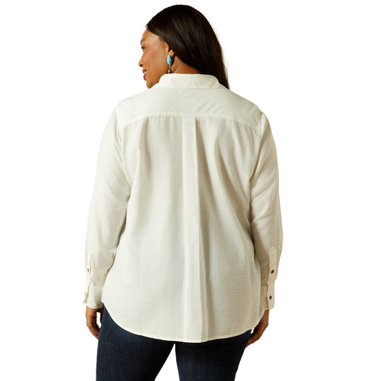 Ariat Ladies Billie Jean Cloud Dancer Dobby Shirt 10062673