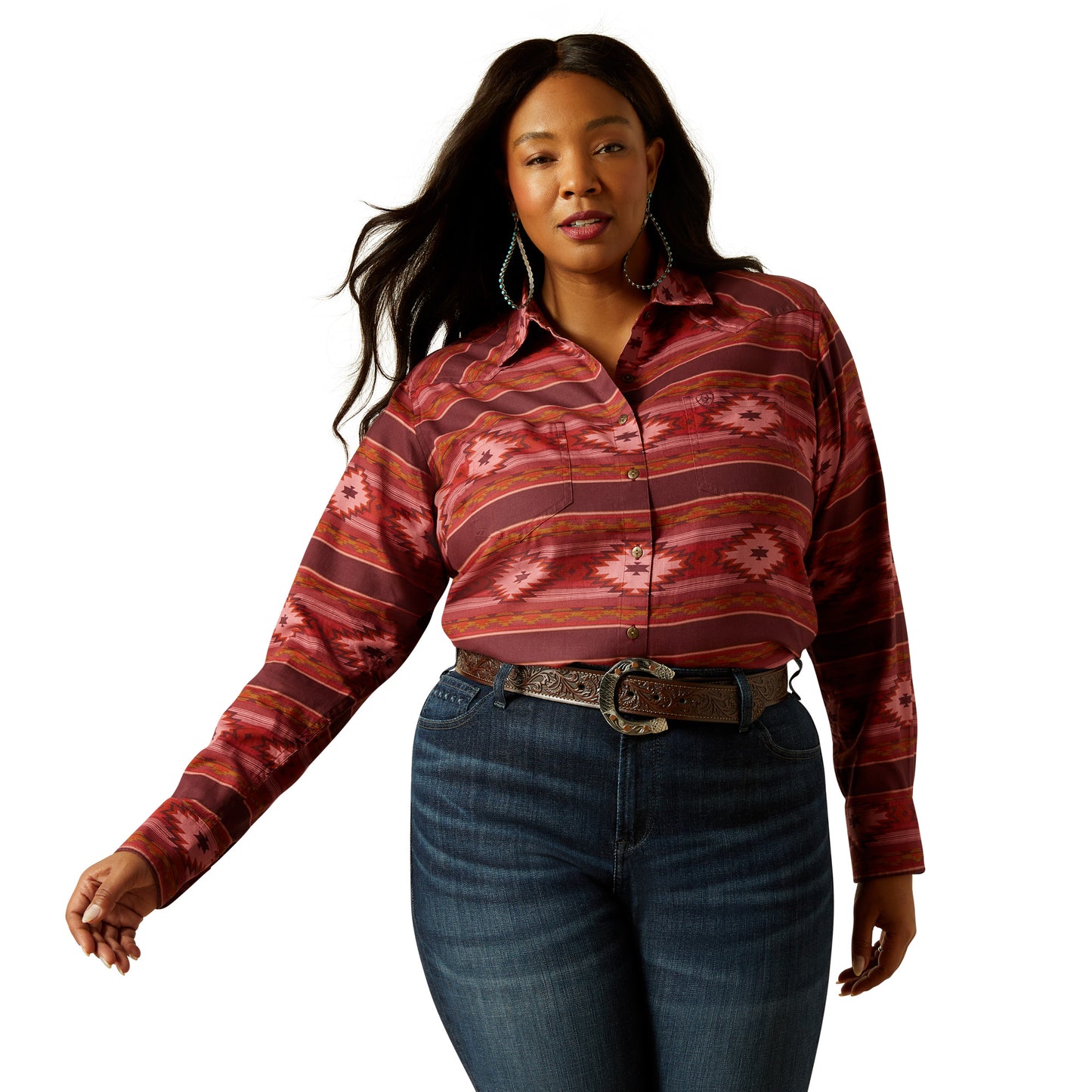 Ariat Ladies REAL Billie Jewel Southwest Jean Shirt 10062674