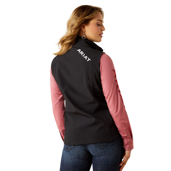 Ariat Ladies Solid Black Logo Softshell Vest 10062786