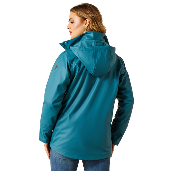 Ariat Ladies Drizzle Dragonfly Turquoise Rain Slicker Coat 10062806