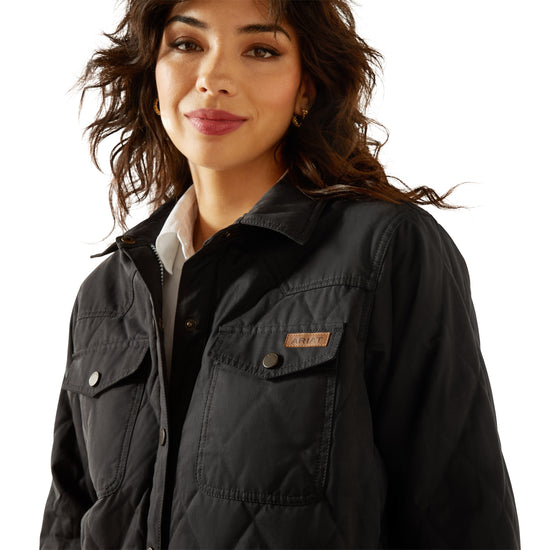 Ariat Ladies Grizzly Quilted Black Barn Jacket 10062812