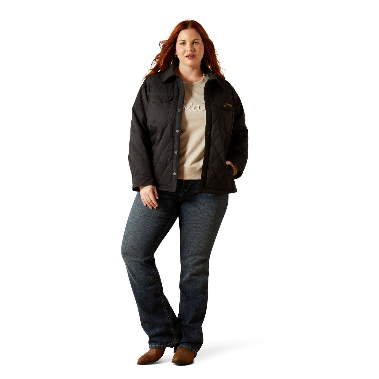 Ariat Ladies Grizzly Quilted Black Barn Jacket 10062812