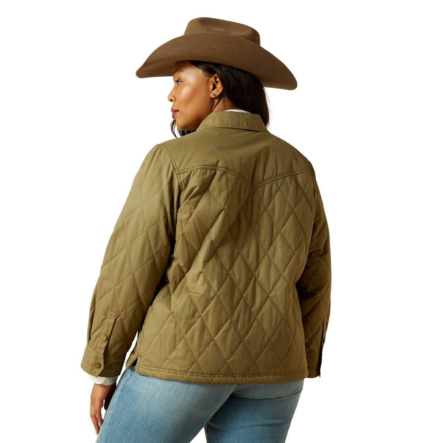 Ariat Ladies Grizzly Quilted Barn Dusky Green Insulated Jacket 10062813