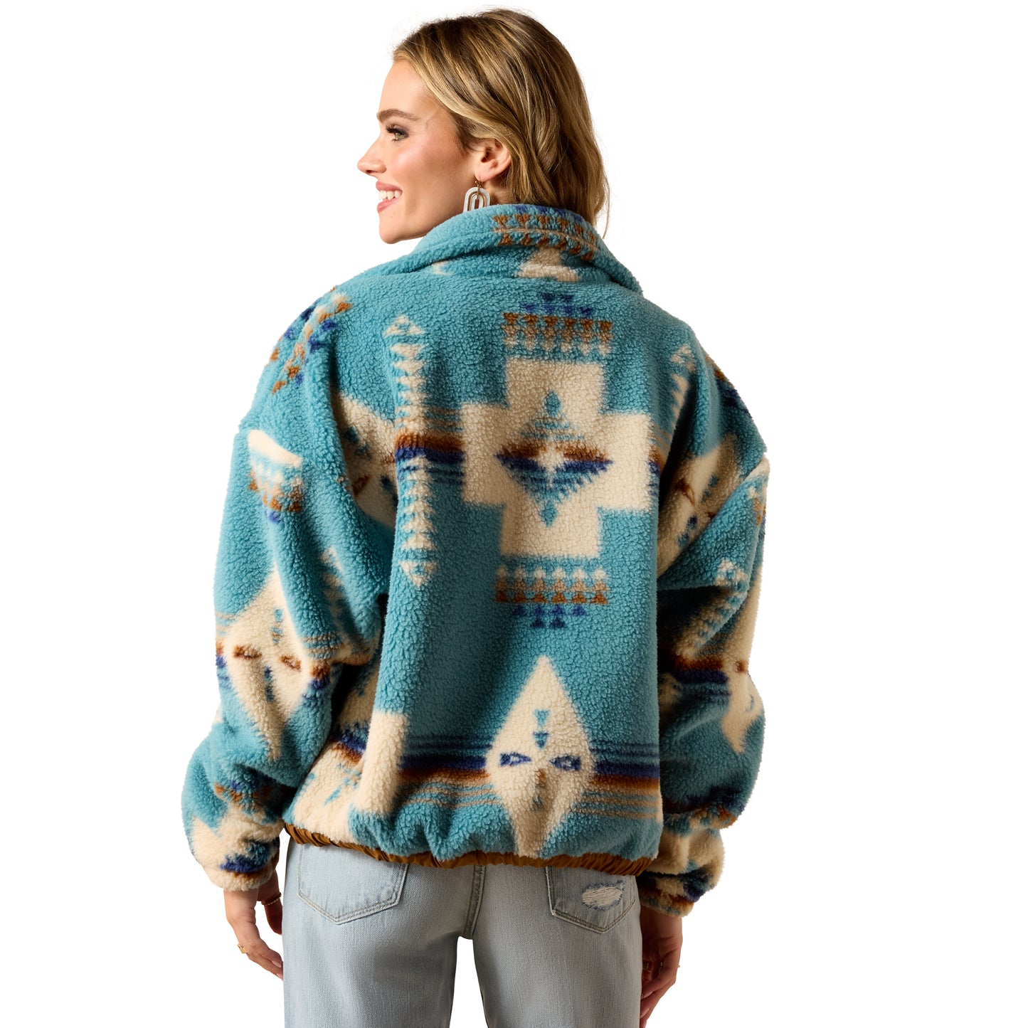 Ariat Ladies Sherpa Blocked Agave Southwest Print Jacket 10062814