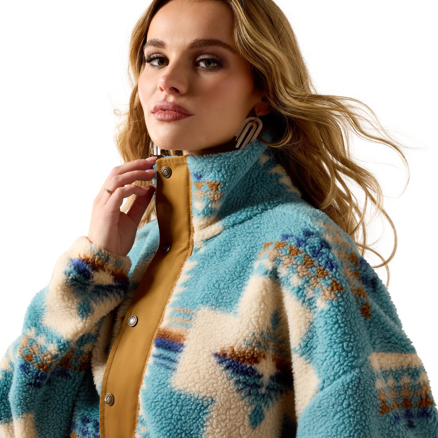 Ariat Ladies Sherpa Blocked Agave Southwest Print Jacket 10062814