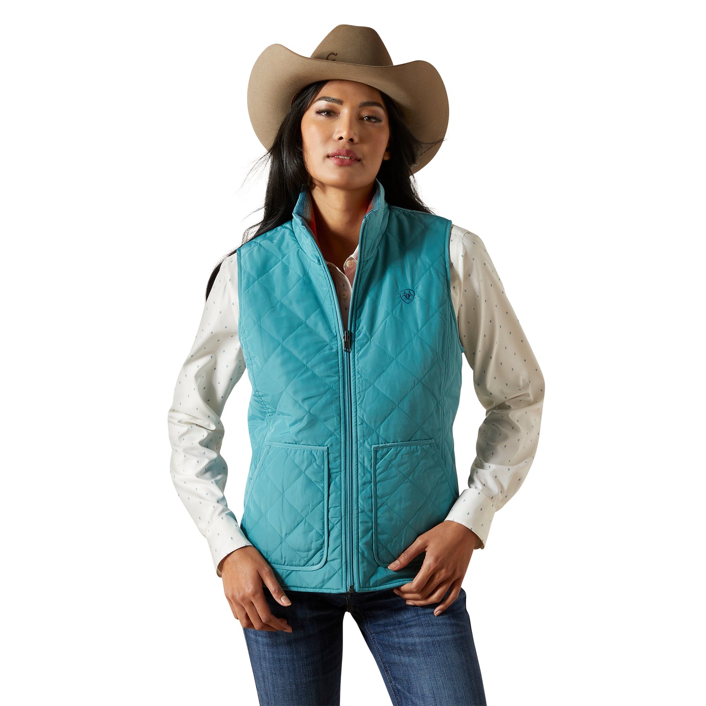 Ariat Ladies Dilon 2.0 Brittany Blue Reversible Insulated Vest 10062817