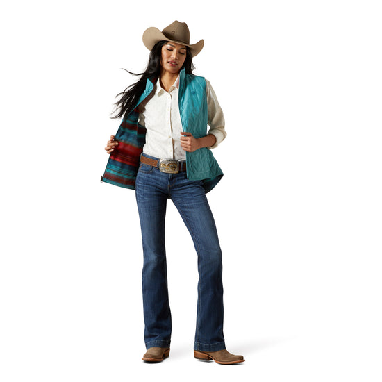 Ariat Ladies Dilon 2.0 Brittany Blue Reversible Insulated Vest 10062817
