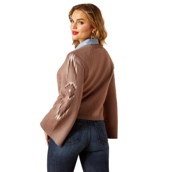 Ariat Ladies Caravan Toasted Coconut Melange Sweater 10062820