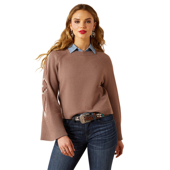 Ariat Ladies Caravan Toasted Coconut Melange Sweater 10062820