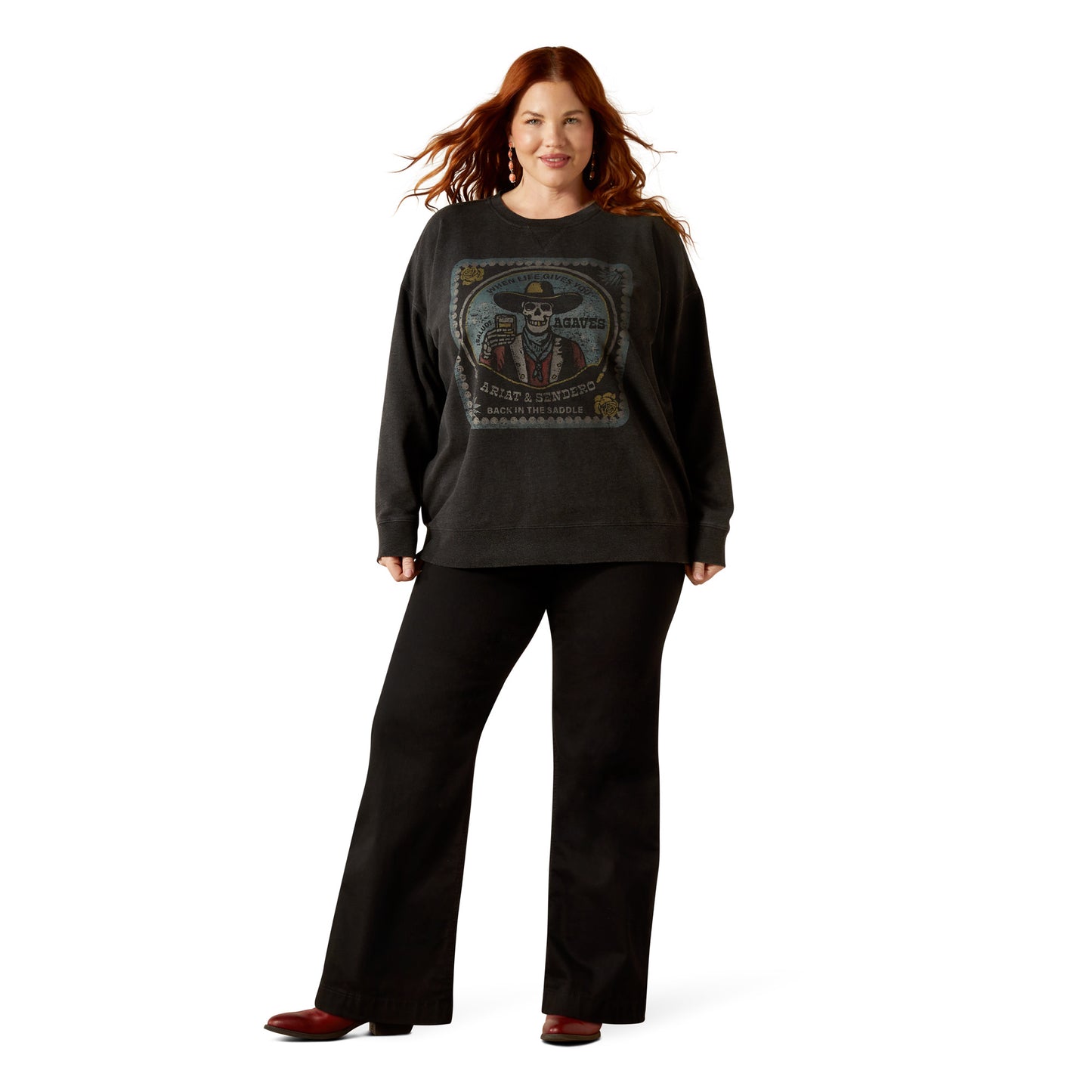 Ariat Ladies Sendero When Life Gives You Agaves Black Sweatshirt 10062829