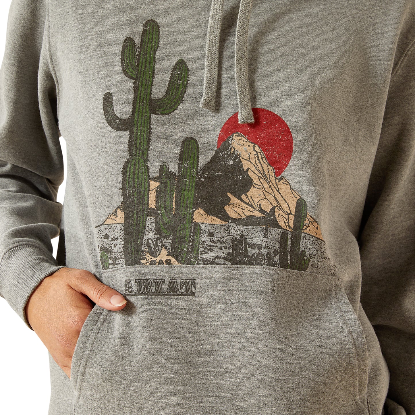 Ariat Ladies San Pedro Graphic Heather Grey Hoodie 10062849