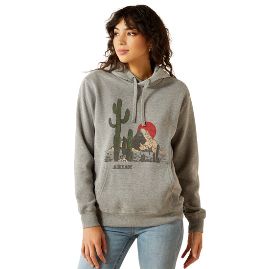 Ariat Ladies San Pedro Graphic Heather Grey Hoodie 10062849