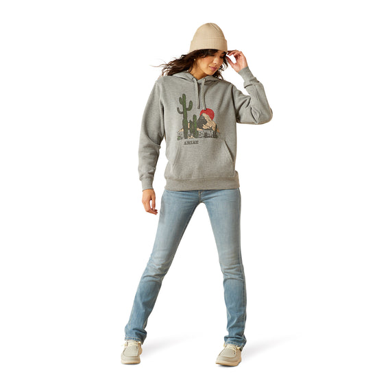 Ariat Ladies San Pedro Graphic Heather Grey Hoodie 10062849