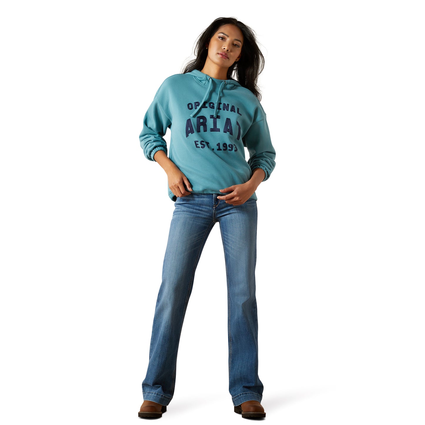 Ariat Ladies Original Logo Essential Brittany Blue Hoodie 10062865