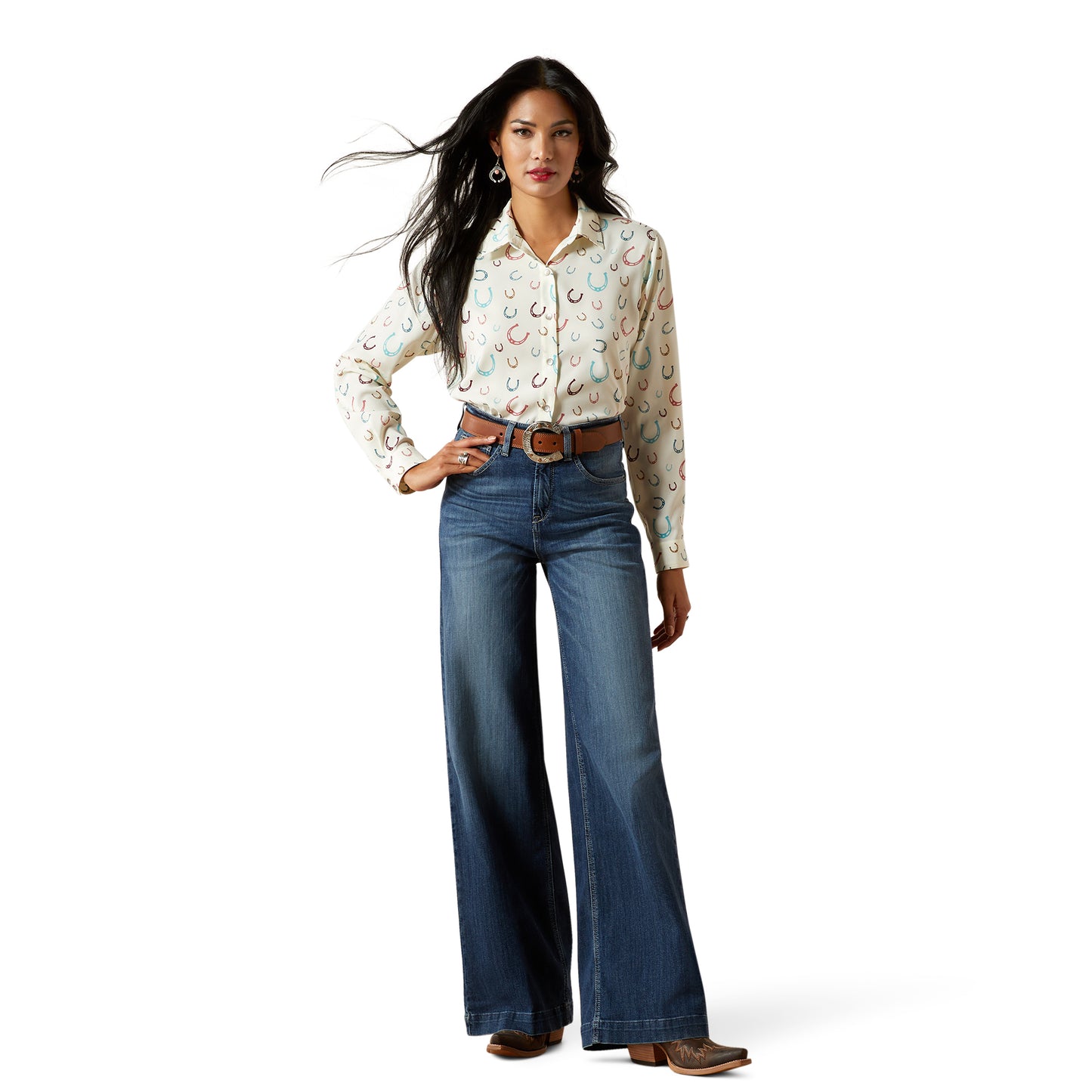 Ariat Ladies Homestyle Western Luck Button Up Shirt 10062903