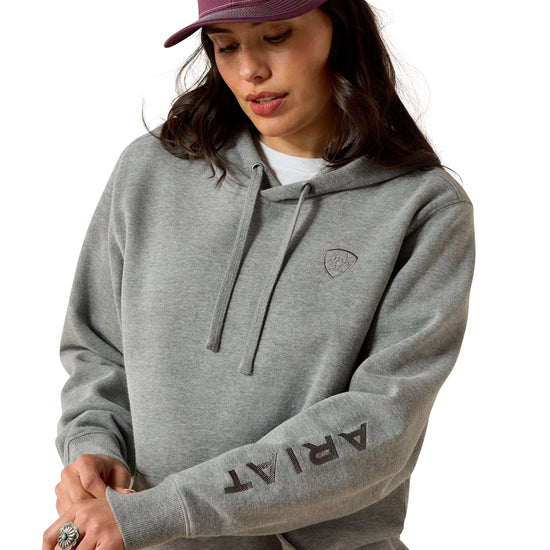 Ariat Ladies Logo 2.0 Heather Grey Hoodie 10063146