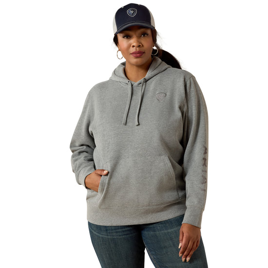 Ariat Ladies Logo 2.0 Heather Grey Hoodie 10063146