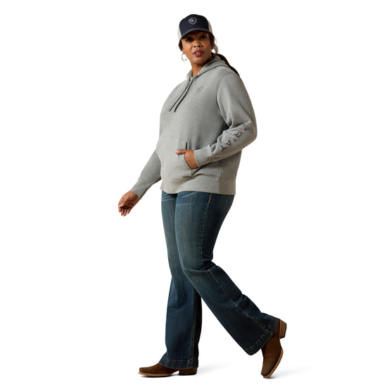 Ariat Ladies Logo 2.0 Heather Grey Hoodie 10063146